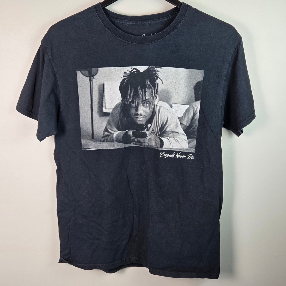 Juice Wrld Graphic T-Shirt Mens Medium Black Legends Never Die Rap Tee